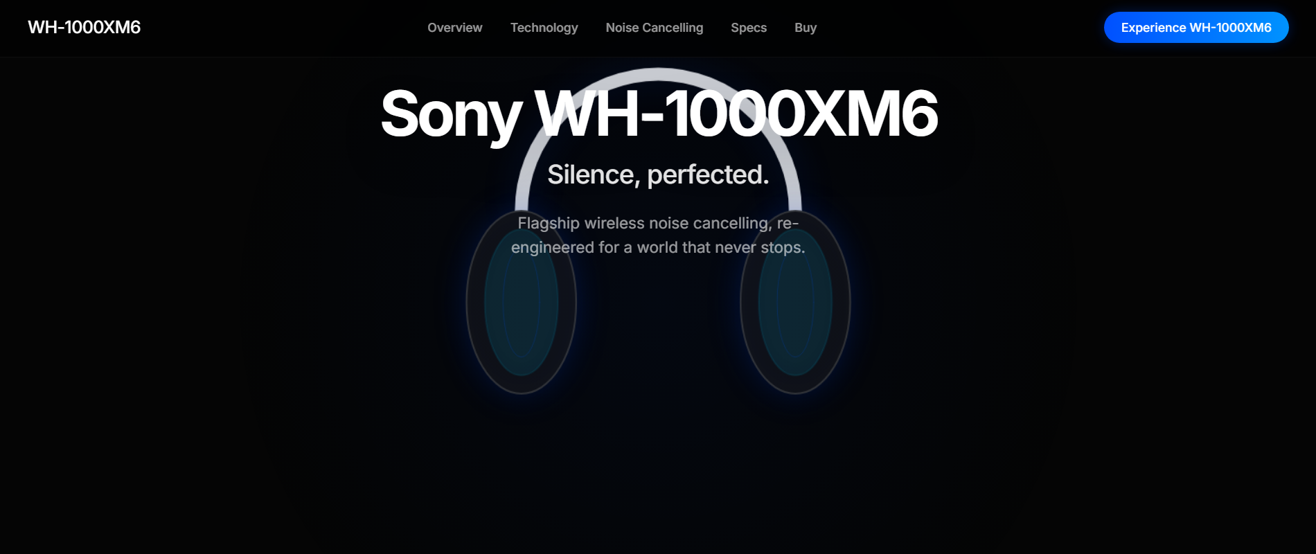 Sony XM6 Website Preview